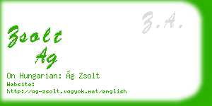 zsolt ag business card